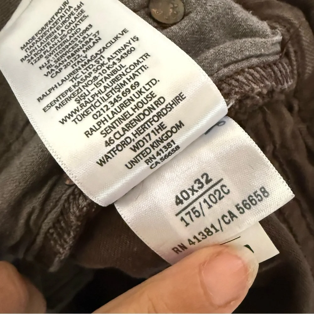 Polo Ralph Lauren The Sullivan Slim Jeans Mens SZ 40X31 Brown Straight